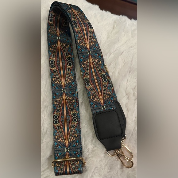 Accessories Purse Guitar Strap Adjustable Multicolor With Gold